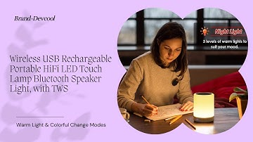 “Devcool LED Touch Lamp Bluetooth Speaker Review | Best Portable HiFi Sound & Light!”