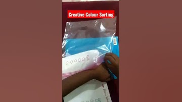 Creative color sorting | brainboosting activity using color beads | bead activity #shorts