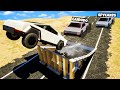 Insane brick rigs jump race in the desert
