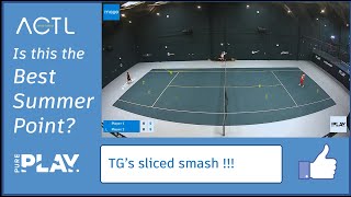 TG’s sliced smash !!! Is this ACTL Best Summer Point? Tennis at Pure Play Dubai 🎾 screenshot 3