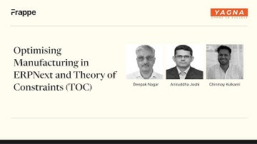 Manufacturing in ERPNext and Theory of Constraints (TOC)