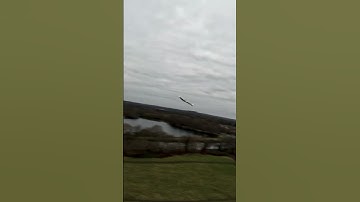 FPV drone crashing into flying wing