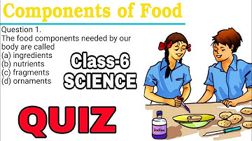 QUIZ /Components Of Food / Class-6 SCIENCE NCERT Chapter 2 Extra MCQ Questions / Test By-KV Teacher