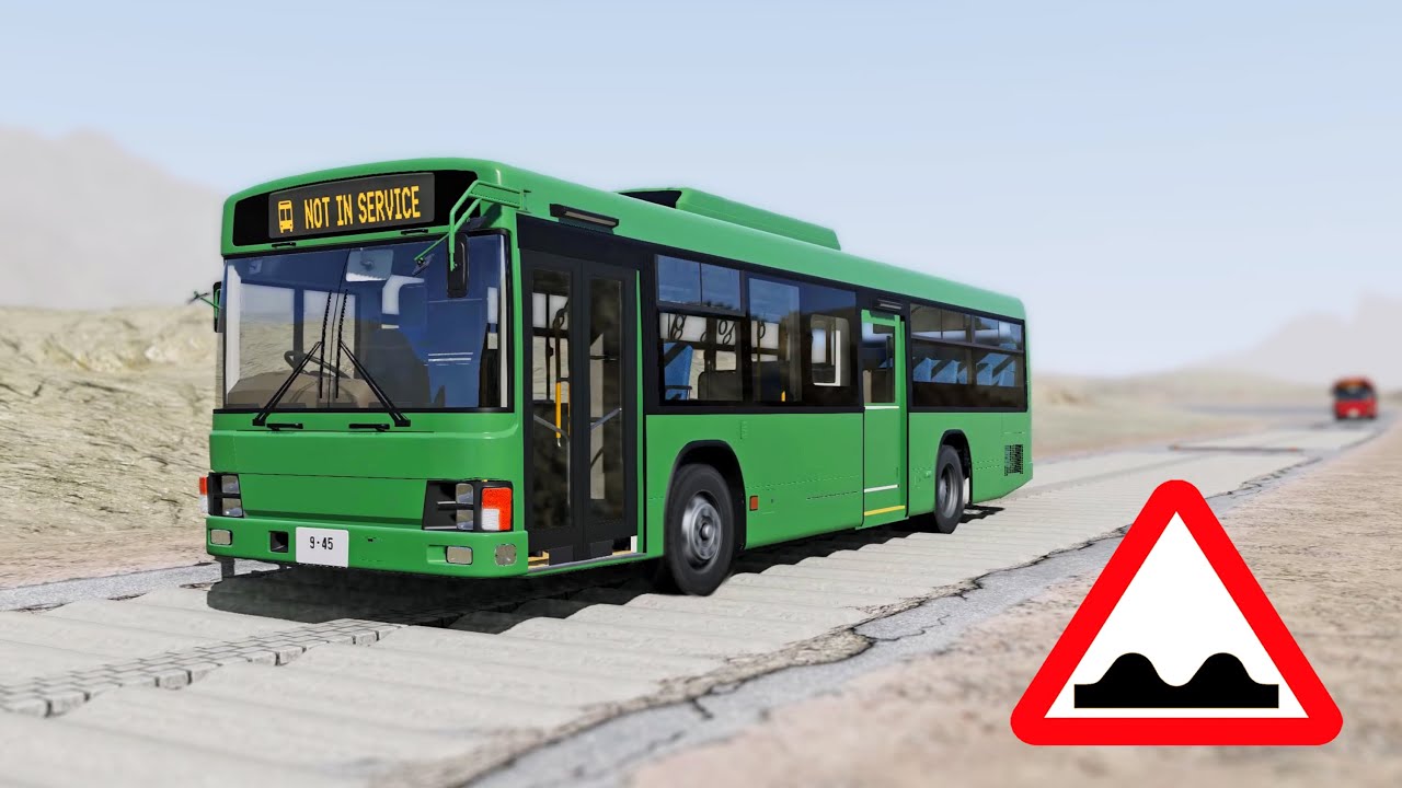 BeamNG Drive - Suspension & Stress Testing Hirochi Aero Japanese Bus