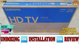 SAMSUNG UA32T4410 2021 || 32 inch Hd Smart Tv Unboxing And Review || Complete Demo And Installation