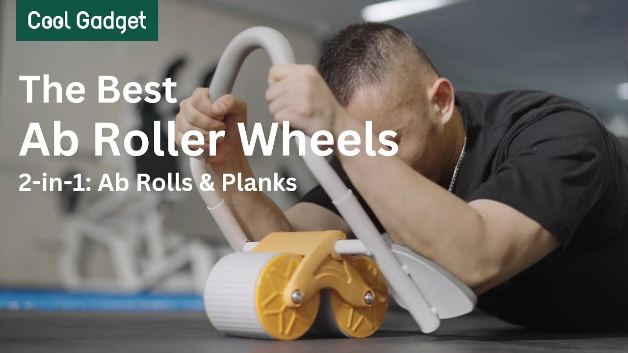Ab Roller Wheel Exercise with Elbow Support, Automatic Rebound