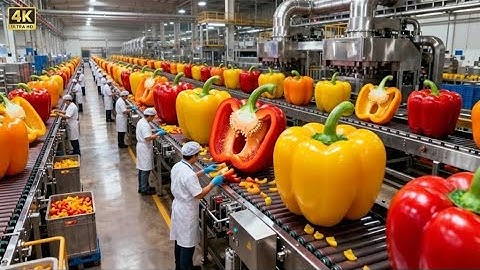 Inside a Modern Chili Sauce Factory: How Fresh Peppers Become HOT & AMAZING Sauce! (Full Process)