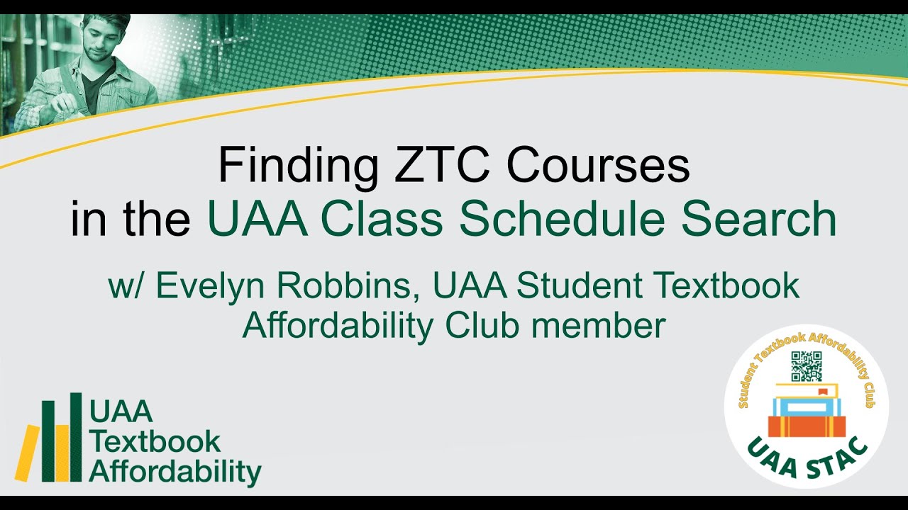 ZTC Walkthrough Old UAA Class Schedule Search YouTube