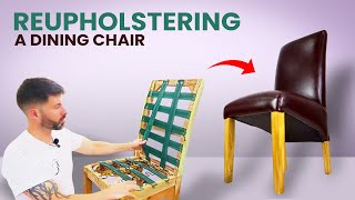 REUPHOLSTERING A CHAIR | UPHOLSTERY FOR BEGINNERS | FaceliftInteriors