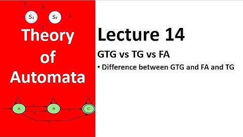 Difference between GTG and TG and FA | GTG vs TG vs FA in Theory of Automata in Urdu Lecture 14