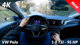 VW Polo Life 2022 - POV test drive in 4K | 1.0 TSI - 95 HP, 5-speed (consumption)