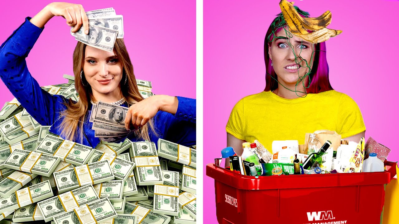 RICH GIRL vs POOR GIRL | GAROTA RICA vs GAROTA POBRE | Dicas DIY e Situações Divertidas