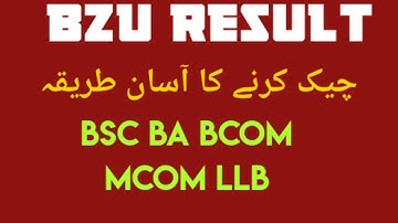 How to Check Results BA BSc BZU Multan Result 2019||BZU Result||BA BSc||