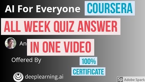 Coursera: AI for everyone all week quiz answer || AI For Everyone week 1 quiz answer | deep learning