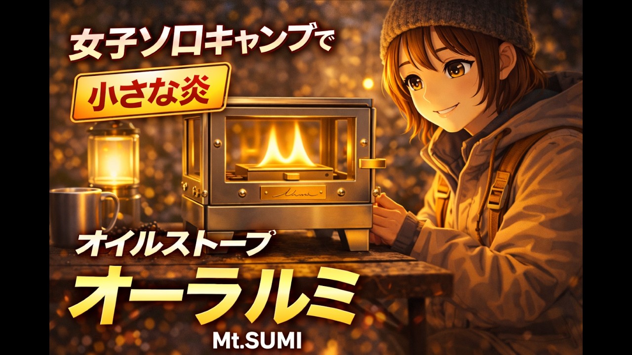 オイルストーブ オーラ ルミ】女子ソロキャンプで活躍小さな炎