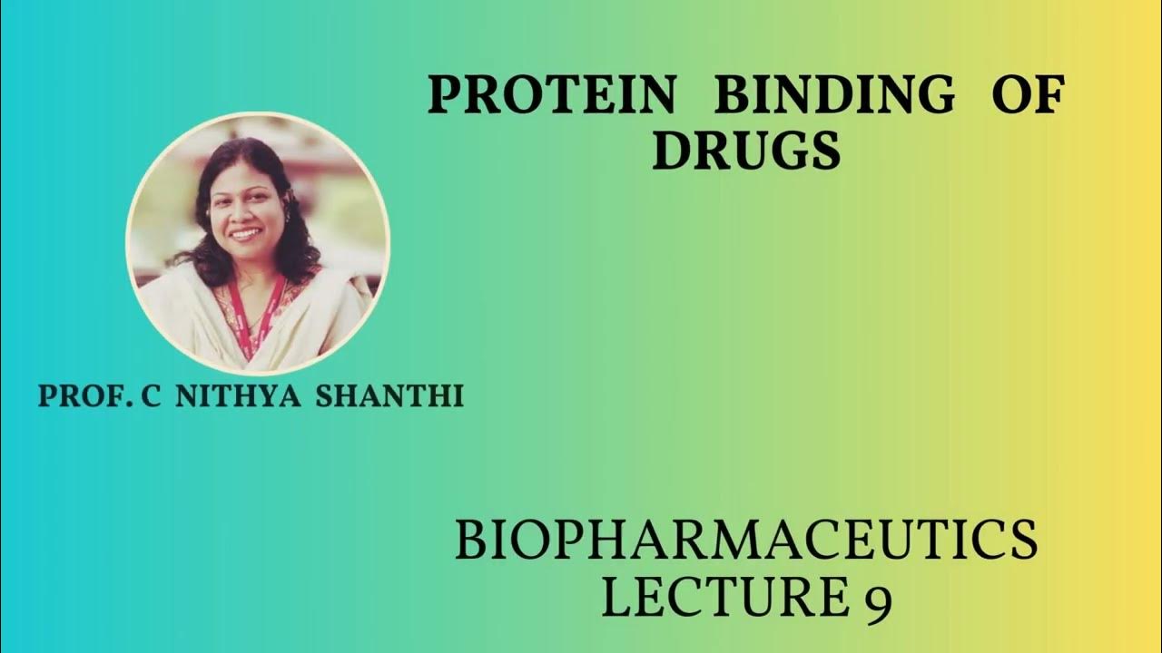 Protein binding of drugs Biopharmaceutics Lecture 9 YouTube