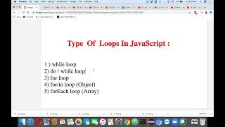 Javascript Loops in detail in Hindi Lecture -26