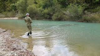 Рыбалка кастинговая сеть, нарвался на рыбную яму