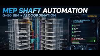 G+50 MEP Shaft Coordination with BIM + AI | Revit + Navisworks Step-by-Step I Clash detection , AI