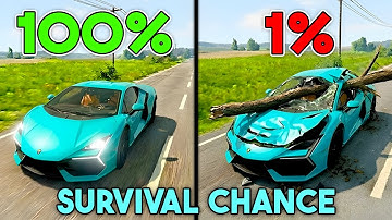 BeamNG.drive Survival Chance Test (With Dummies) | Realistic Car Crashes #16