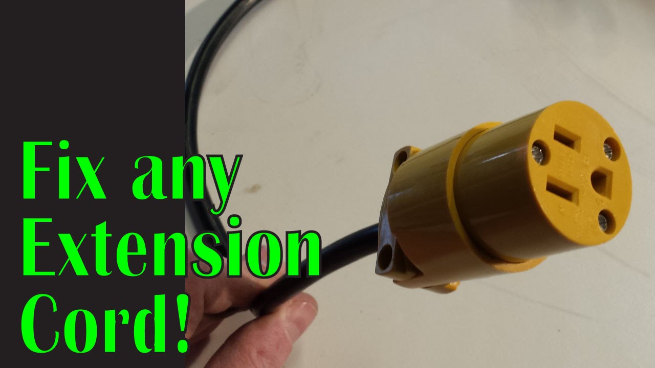 Replacing the Female Plug on an Extension Cord Reel - YouTube