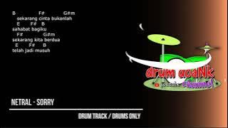 Netral - Sorry (drums only) [chord gitar & lirik]