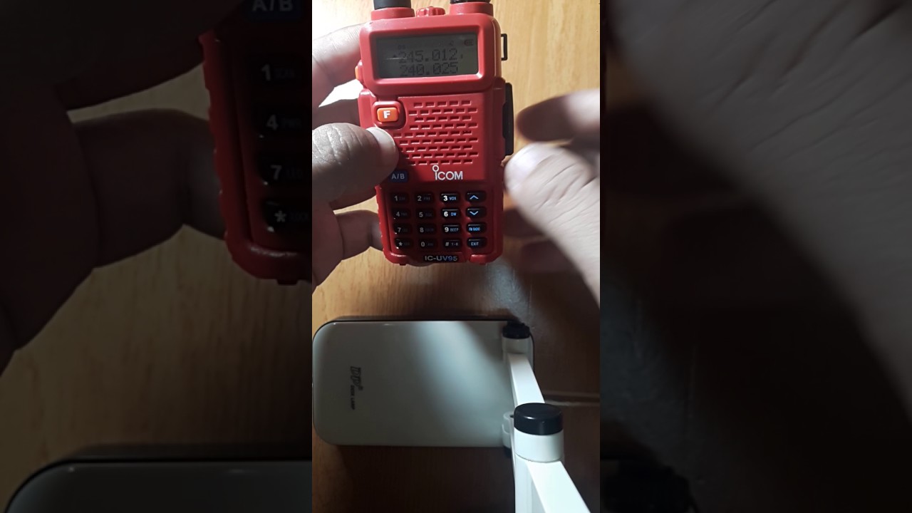 วิธีบันทึกช่องแดง icom uv95