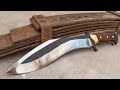 Fabricacin de cuchillo kukri a partir de una ballesta de camin