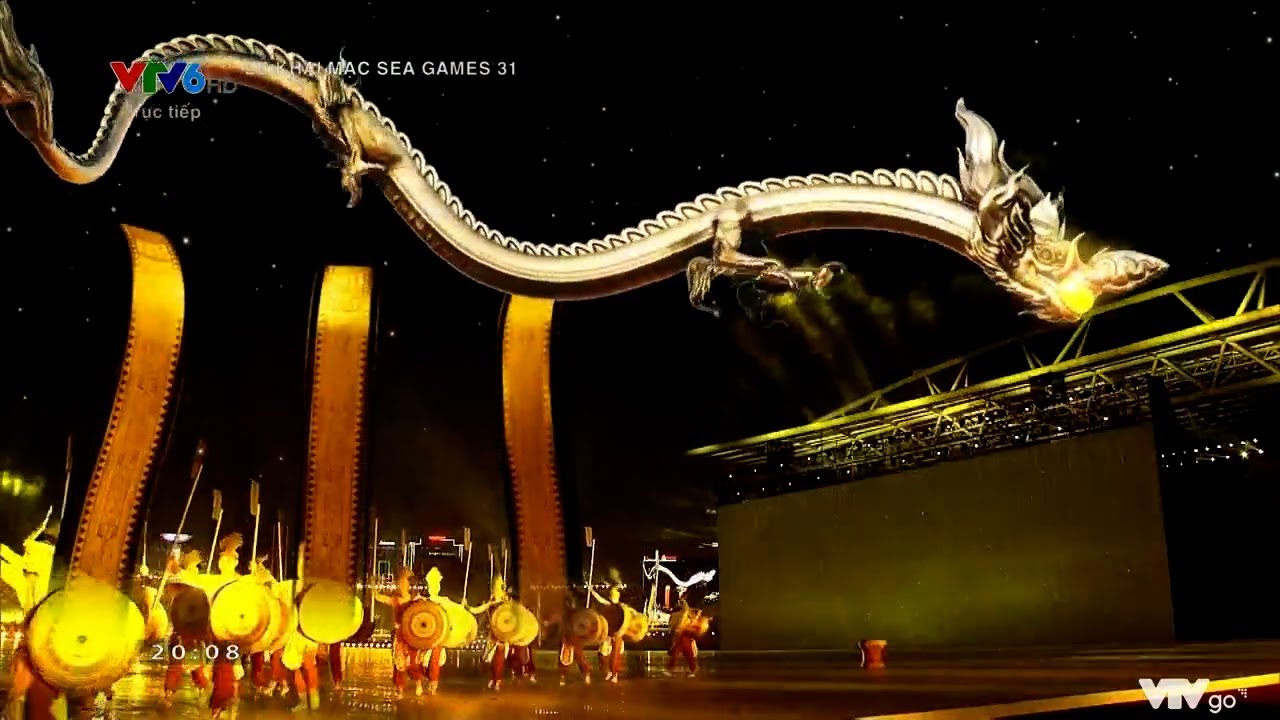 Rồng vàng bay lượn tại sân khấu lễ khai mạc SEA Games 31 | VTV24