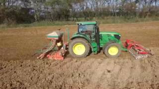 John Deere 6150R frount press and combination drill