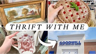GOODWILL THRIFT SHOPPING FOR HOME DECOR \& THRIFT HAUL | Hunting For Fall Decor \& CottageCore Decor!