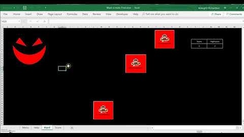 Excel VBA - Whack-A-Mole Game (Final Project 2019) BYU
