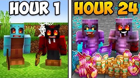 We Played MINECRAFT For 24 HOURS...
