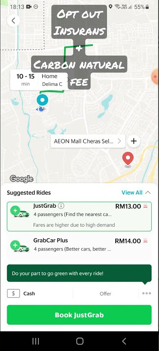 GRAB (Malaysia) - INSURANS PILIHAN DAN YURAN KARBON NATURAL