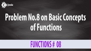 Probleem nr. 8 over basisbegrippen van functies - Functies - Diploma Wiskunde - II