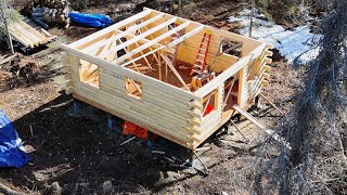 Notching Logs For The Loft Floor | Our Homestead Cabin Build