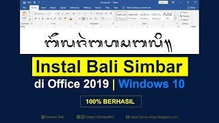 Cara Instal Font Bali Simbar di Office 2019, Windows 10! screenshot 3