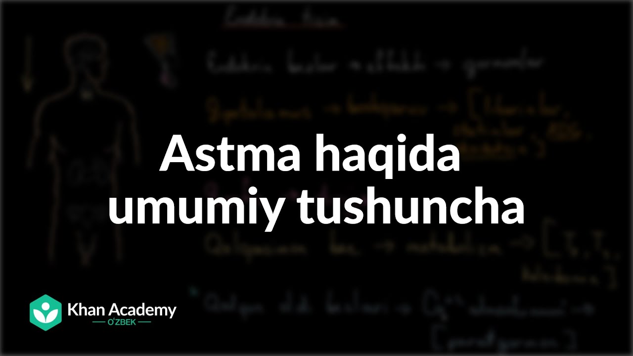 Astma haqida umumiy tushuncha | Astma | Tibbiyot