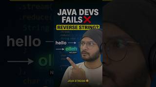 REVERSE STRING ❌ WITHOUT LOOP ❌. Reverse a string using reduce method in Java 8 #java #dsa #coding