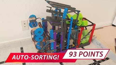 93 points - Auto-sorting VEX IQ Full Volume Landslide Robot by Ben Lipper