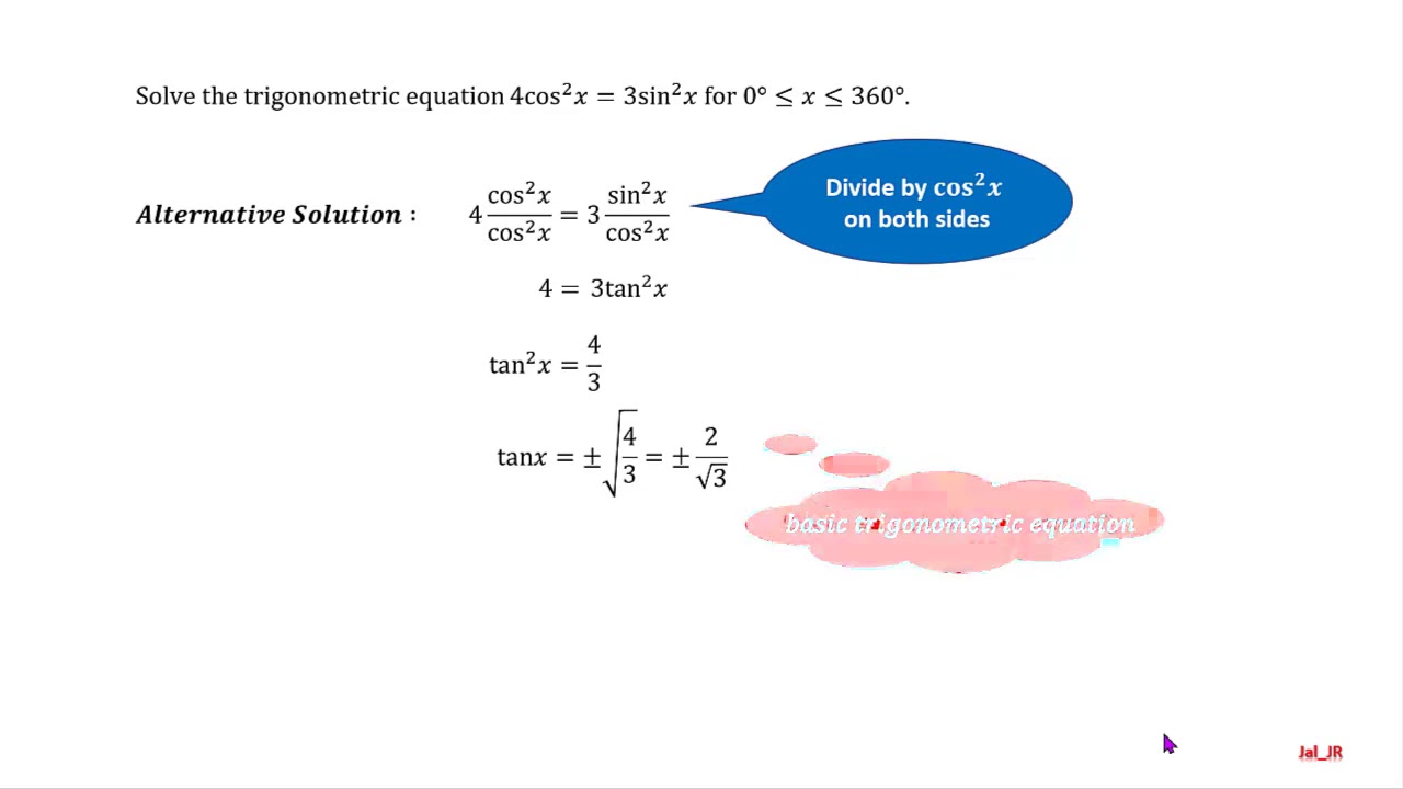 7 3 Solutions of Trigonometric Equations Part 2 - YouTube