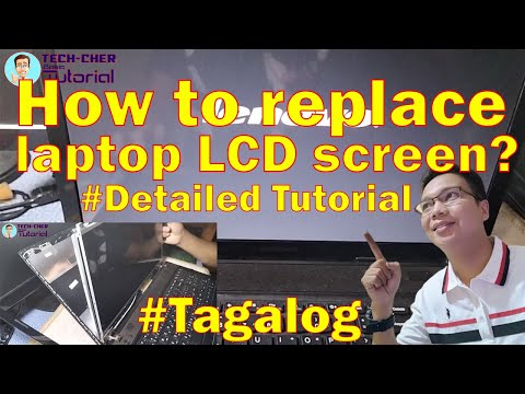 HOW TO REPLACE LAPTOP LCD SCREEN?  ALL BRAND OF LAPTOP #TAGALOG #CHANGE LAPTOP LCD