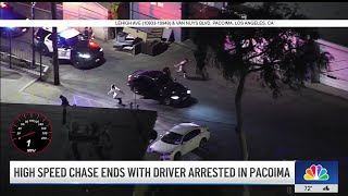 High speed chase ends with driver arrested in Pacoima