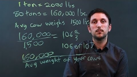 How Many Cows Equal 80 Tons? : Math Conversions