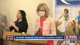 No mask mandate for Omaha, Douglas County