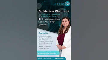 Welcome To The Fakih IVF Family Dr Mariam Kharroubi 