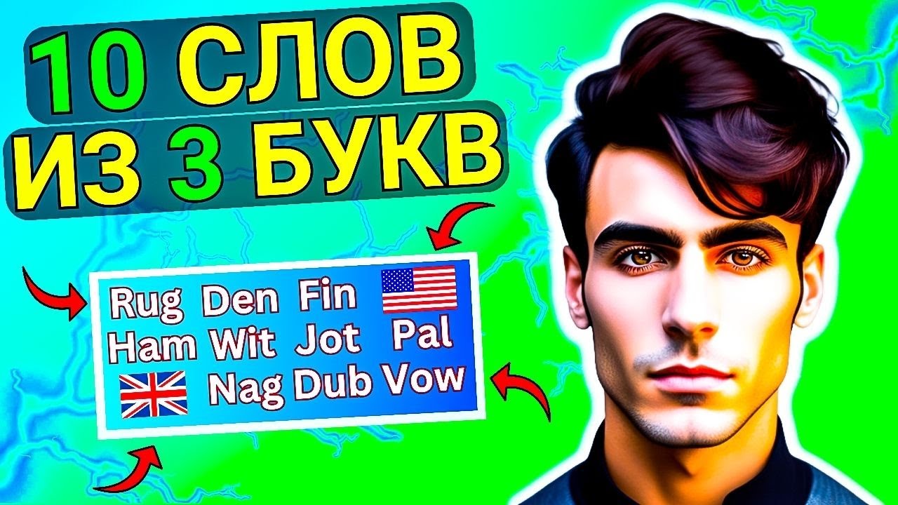 Учим 10 Полезных Слов Из 3 букв на английском языке, слова с переводом ...