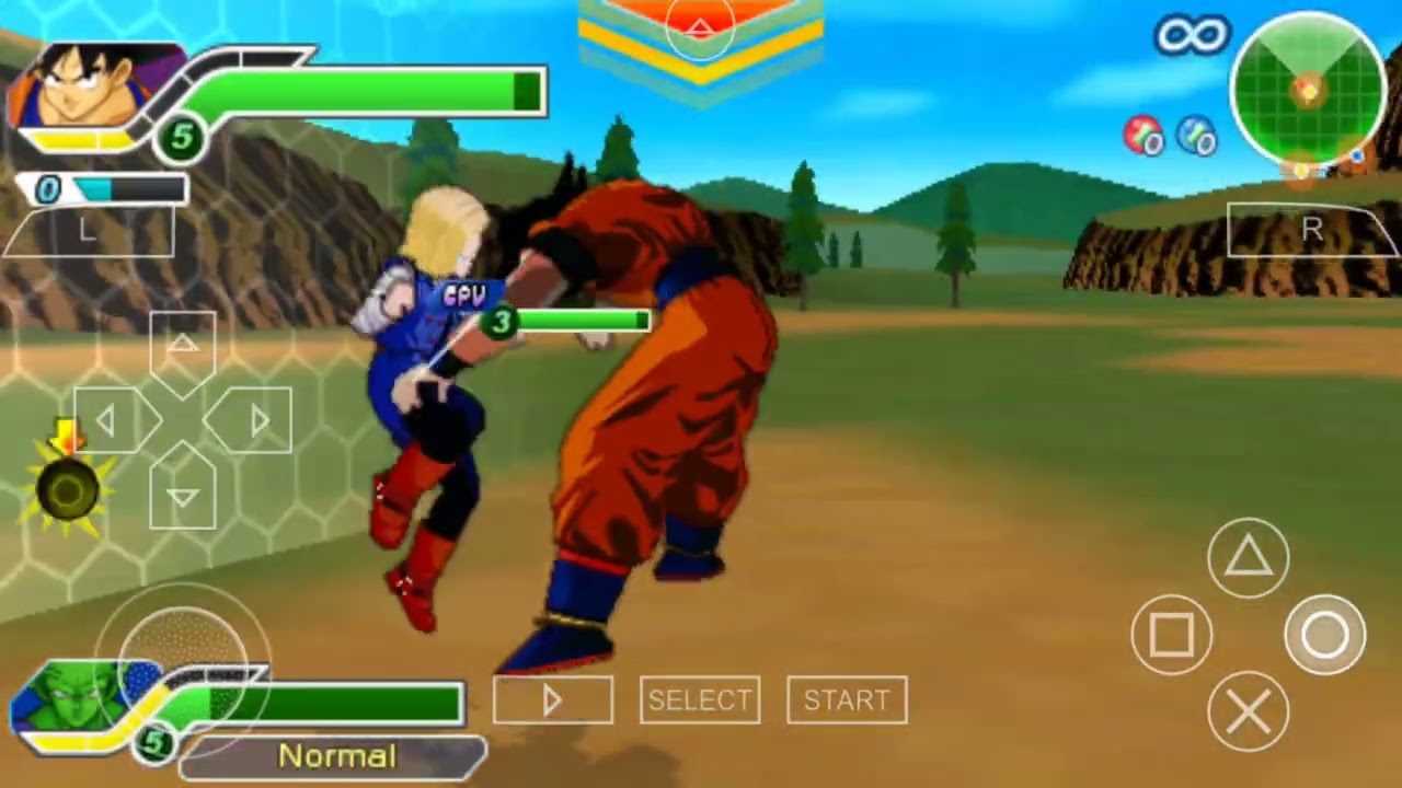 Mi primer torneo de dragon ball z tag team ronda 1 goku y piccolo vs krilin y androide 18