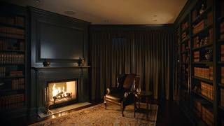 2 Hours of Old Money Study Ambience | Soft Jazz, Fireplace & Quiet Luxury at Night screenshot 5