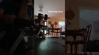 70 lbs drag curl pr #training #workout #music #pr #progresscheck